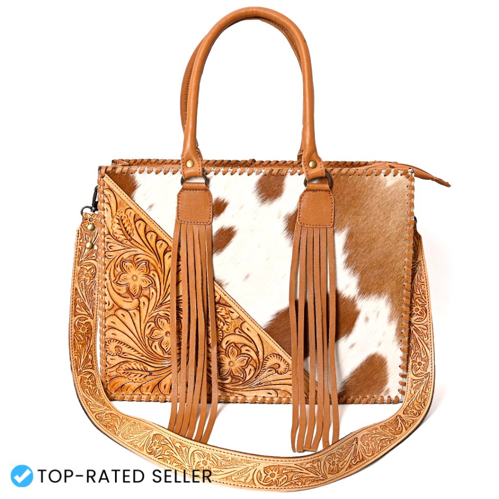 Tan Leather Shoulder Bag Adjustable Strap Minimal Chic Tote Handbag